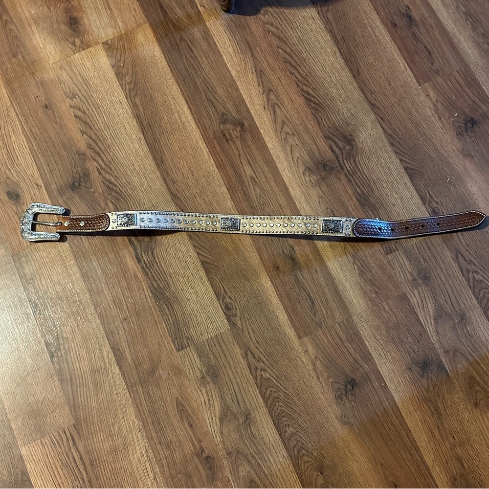 Western youth cowhide belt